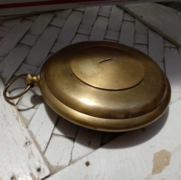 🏬🕙VINTAGE BRASS QUARTZ CLOCK🐼🗻 - Picture 4 of 9